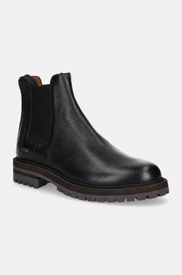 Common Projects sztyblety skórzane Chelsea Workboot in Leather męskie kolor czarny 2447