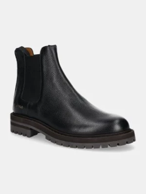 Common Projects sztyblety skórzane Chelsea Workboot in Leather męskie kolor czarny 2447