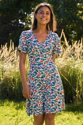 Como damska sukienka z nadrukiem - Teal Mountain Warehouse