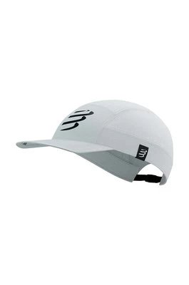 Compressport czapka z daszkiem 5 Panel Light Cap kolor biały wzorzysta CU00097B