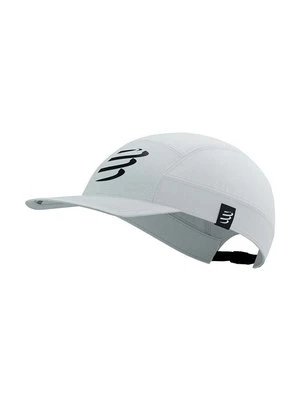 Compressport czapka z daszkiem 5 Panel Light Cap kolor biały wzorzysta CU00097B