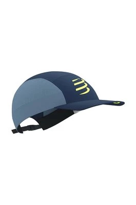 Compressport czapka z daszkiem 5 Panel Light Cap kolor niebieski wzorzysta CU00097B