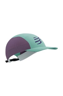 Compressport czapka z daszkiem 5 Panel Light Cap kolor turkusowy wzorzysta CU00097B