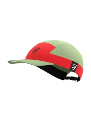 Compressport czapka z daszkiem 5 Panel Light kolor zielony gładka XHWU7926