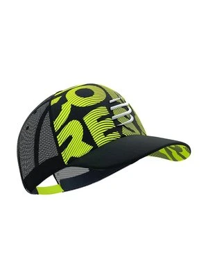 Compressport czapka z daszkiem Trucker kolor czarny wzorzysta XHWU1569