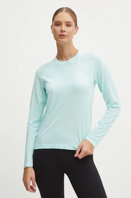 Compressport longsleeve do biegania Performance kolor turkusowy ATSW4955