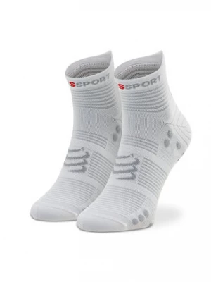 Compressport Skarpety wysokie unisex Pro Racing Socks V4.0 Run Low XU00047B_010 Biały