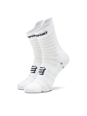 Compressport Skarpety wysokie unisex Pro Racing Socks V4.0 Ultralight Run High XU00050B Biały