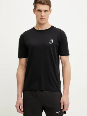 Zdjęcie produktu Compressport t-shirt do biegania Performance kolor czarny wzorzysty ATSM4920