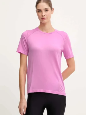 Compressport t-shirt do biegania Performance kolor różowy ATSW4930