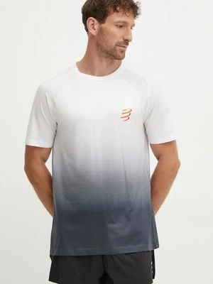 Compressport t-shirt do biegania Performance kolor szary wzorzysty ATSM4920