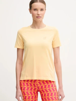 Compressport t-shirt do biegania Performance kolor żółty ATSW4930