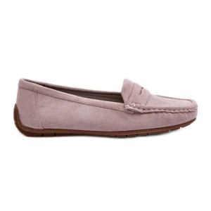 Confly Damskie Zamszowe Mokasyny Grey Lila Lenvie szare