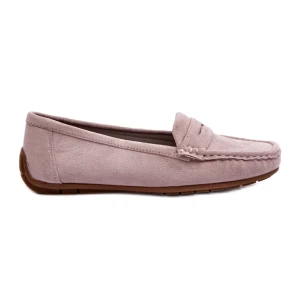 Confly Damskie Zamszowe Mokasyny Grey Lila Lenvie szare