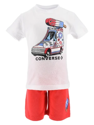 Converse 2-częściowy zestaw w kolorze biało-czerwonym rozmiar: 86/92