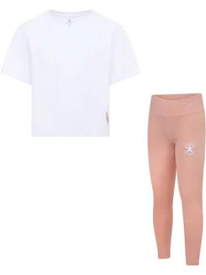 Converse 2-częściowy zestaw w kolorze biało-pomarańczowym rozmiar: 128-140