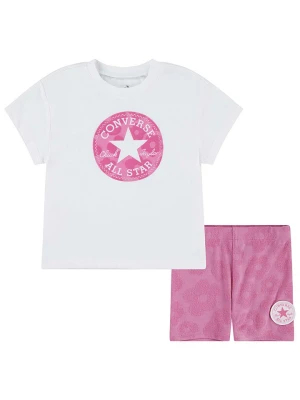 Converse 2-częściowy zestaw w kolorze biało-różowym rozmiar: 116/122