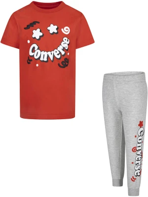 Converse 2-częściowy zestaw w kolorze czerwono-szarym rozmiar: 104/110