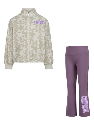Converse 2-częściowy zestaw w kolorze kremowo-beżowo-fioletowym rozmiar: 98/104