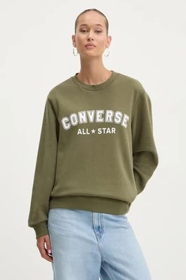 Converse bluza kolor zielony z nadrukiem 10025422-A10