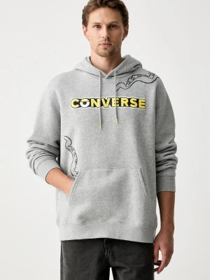 Converse bluza z kapturem z bawełną x Minions & Monsters szary