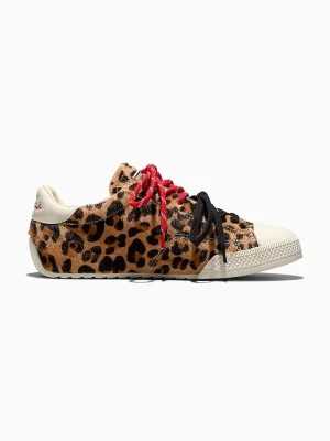 Converse Chuck Taylor LO OX Leopard sneakersy damskie skórzane beżowy