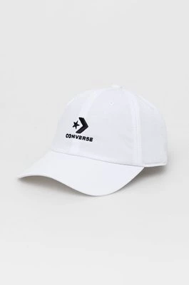 Converse czapka kolor biały z aplikacją 10022131.A02-White