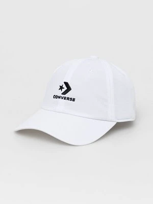 Converse czapka kolor biały z aplikacją 10022131.A02-White