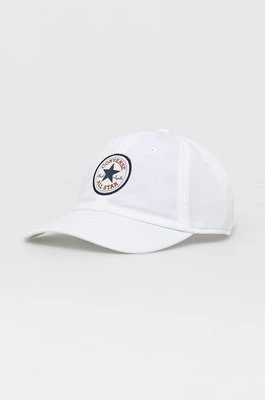 Converse czapka kolor biały z aplikacją 10022134.A02-White