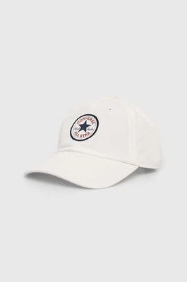Converse czapka z daszkiem kolor beżowy z aplikacją 10022134-A44