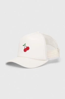 Converse czapka z daszkiem kolor biały z nadrukiem
