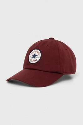 Converse czapka z daszkiem kolor bordowy z aplikacją