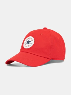 Converse czapka z daszkiem kolor czerwony z aplikacją 10027421-A15