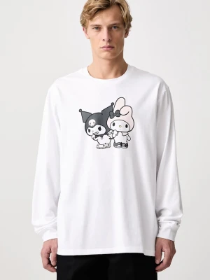Converse longsleeve męski bawełniany x HELLO KITTY biały