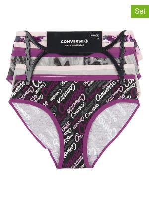 Converse Majtki (5 par) w kolorze szaro-fioletowym rozmiar: 134/140