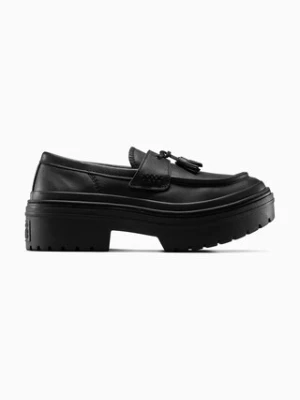 Converse mokasyny skórzane CHUCK TAYLOR ALL STAR LUGGED HEEL LOAFER damskie kolor czarny na platformie A14707C