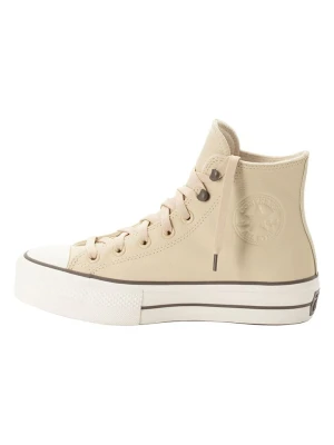 Converse Skórzane sneakersy "Ctas Lift Platform Wearherized" w kolorze beżowym rozmiar: 40