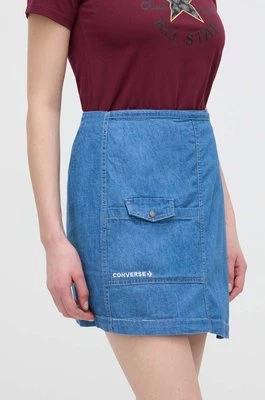 Converse spódnica jeansowa kolor niebieski mini prosta