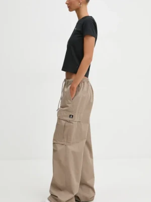 Converse spodnie bawełniane proste high waist 10026957-A03