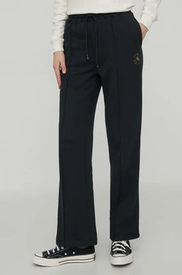 Converse spodnie dresowe bawełniane kolor czarny gładkie