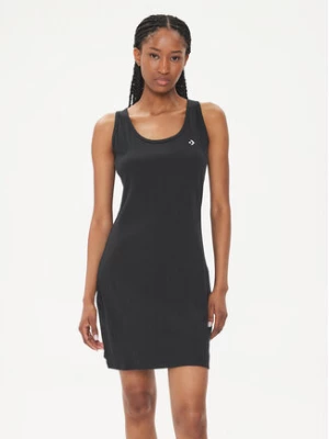 Converse Sukienka letnia W Scoop Knit Dress 10025452-A01 Czarny Slim Fit