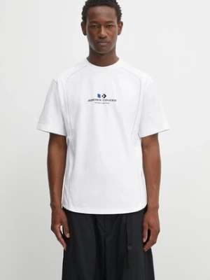 Converse t-shirt bawełniany Converse x Ader Error męski kolor biały z nadrukiem 10028709-A01
