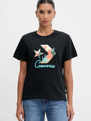 Converse t-shirt bawełniany czarny