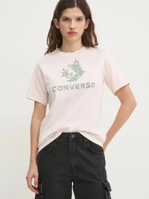 Converse t-shirt bawełniany damski kolor różowy 10026755-A03