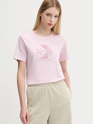 Converse t-shirt bawełniany damski kolor różowy 10027752-A03