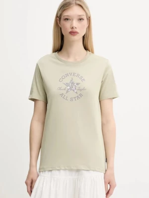 Converse t-shirt bawełniany damski kolor zielony 10027751-A04