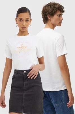 Converse t-shirt bawełniany kolor beżowy z nadrukiem 10026362-A01