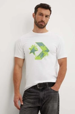 Converse t-shirt bawełniany kolor beżowy z nadrukiem 10026417-A02