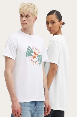 Converse t-shirt bawełniany kolor beżowy z nadrukiem 10026427-A02