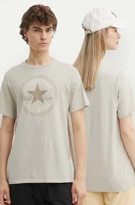 Converse t-shirt bawełniany kolor beżowy z nadrukiem